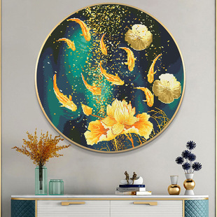 Cross-Stitch Manufacturer Tiktok Kuaishou Xiaohongshu Dropshipping 2025 New Thread Embroidery Chinese Style Round Nine Fish Pattern