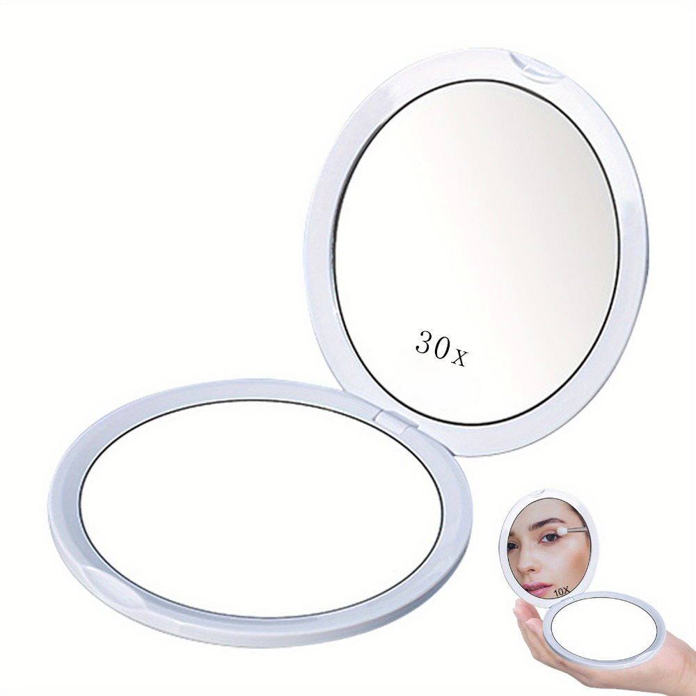 Makeup magnifying mirror 30X magnifying glass portable foldable storage handheld flip-open 1X10X20X30X makeup mirror