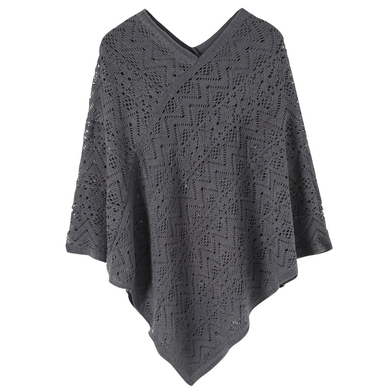 New Plus Size Women's Cross-Border Supply Blouse Loose Hollow Irregular Pullover Top Cape Shirt Dropshipping