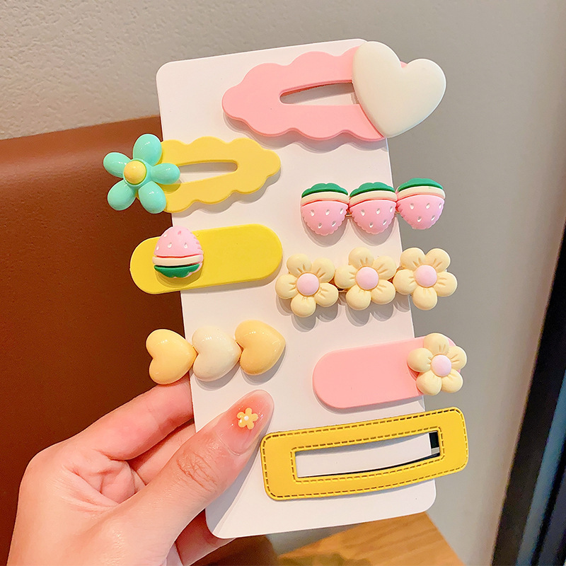 Horquilla de felpa de otoño e invierno clip de flequillo lateral para niños lindo color café horquilla de cabello roto tocado clip de pelo al por mayor