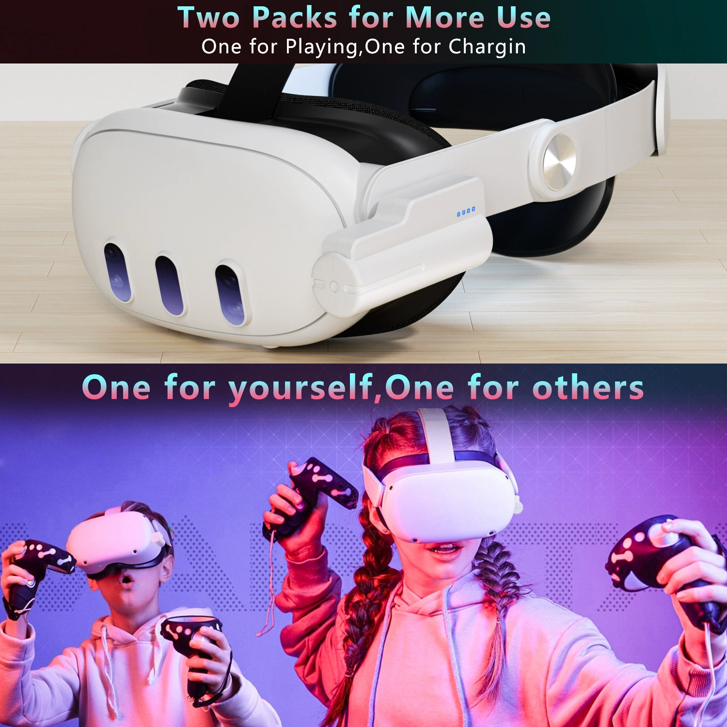 Аксессуары для Meta Quest 3S VR, 18W быстрое зарядное, портативный аккумулятор для VR 5000 мАч, для Quest3 Elite Head