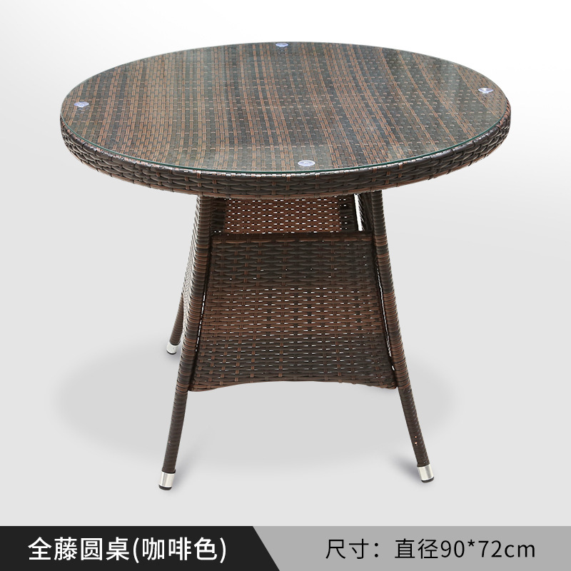 Nórdico de gama alta patio al aire libre cuerda tejida mesa y silla casa pequeña silla combinación patio jardín sillón mesa individual y silla