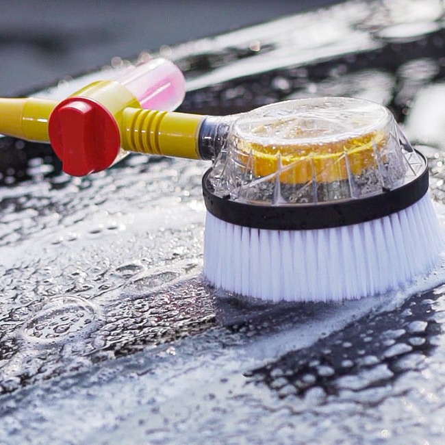 汽车洗车拖把旋转水刷高压水枪泡沫家车用便捷式套装工具伸缩杆