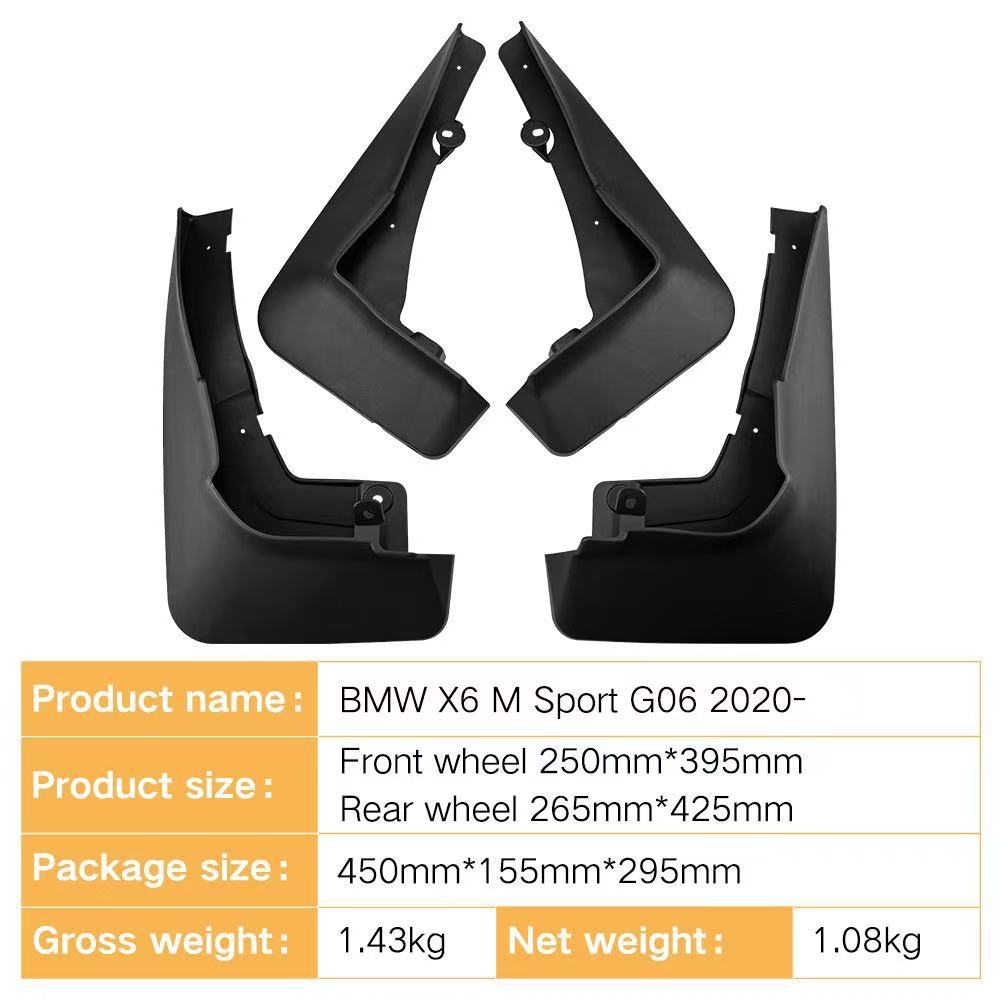 Para BMW X6 M Sport G06 2020-2024 Comercio exterior guardabarros transfronterizos coche suave guardabarros