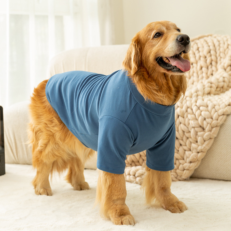 Otoño e invierno perro macaron simple perro grande que basa la camisa mascota de dos patas Golden Retriever suéter de perro grande ropa de perro caliente