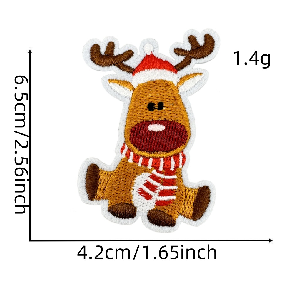 2g Weight Clothing Sticker Patches Classification 1 Piece, 1 Set Quantity Nonwoven, Polyester Material Christmas Festival Christmas Tree, Letter, Snowman Pattern Cute Style 1 Piece 1 Set Cute Christmas Tree Letter Snowman Nonwoven Polyester Clothing Sticker Patches 12