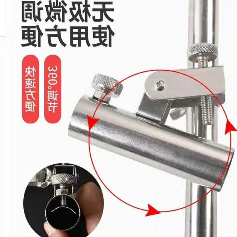 ステンレス鋼多機能フィールドフィッシングスタンドスリーインワンフィッシングスタンド砲台餌トレイスタンドロッド釣具|undefined