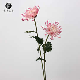 工厂直销 瑞云殿万寿菊PU手感菊花仿真花假花 年花家居婚庆装饰花