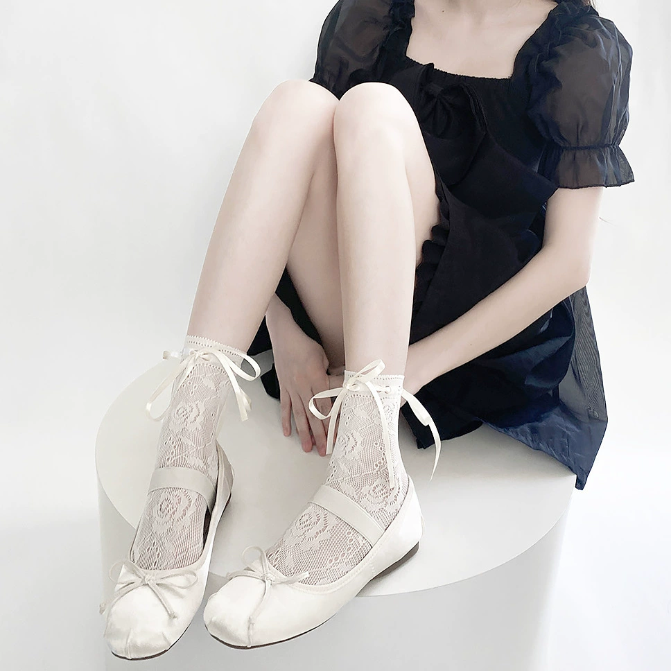 Knee Socks (Tide) Lace Thin Breathable, Mid-Length, One Size — Multiple Styles