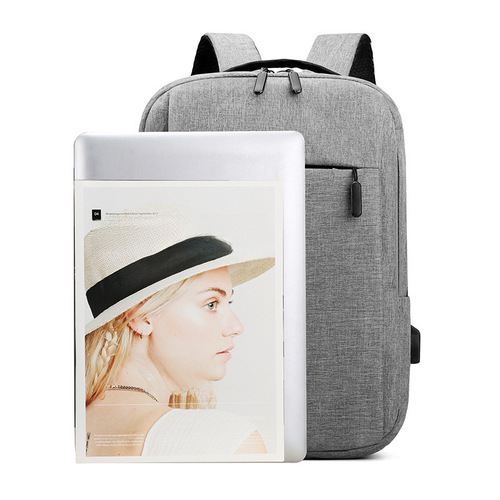 LOGO Anti-Theft Laptop Business USB Charging Dual-Shoulder Bag Fashionable Foreign Trade Laptop Bag