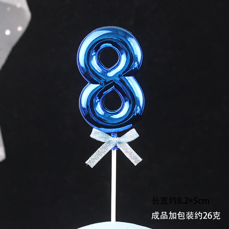 Decoración digital para pasteles 0-9, 3D oro/rosa, inserto para cumpleaños – Mayorista de Yiwu image 31