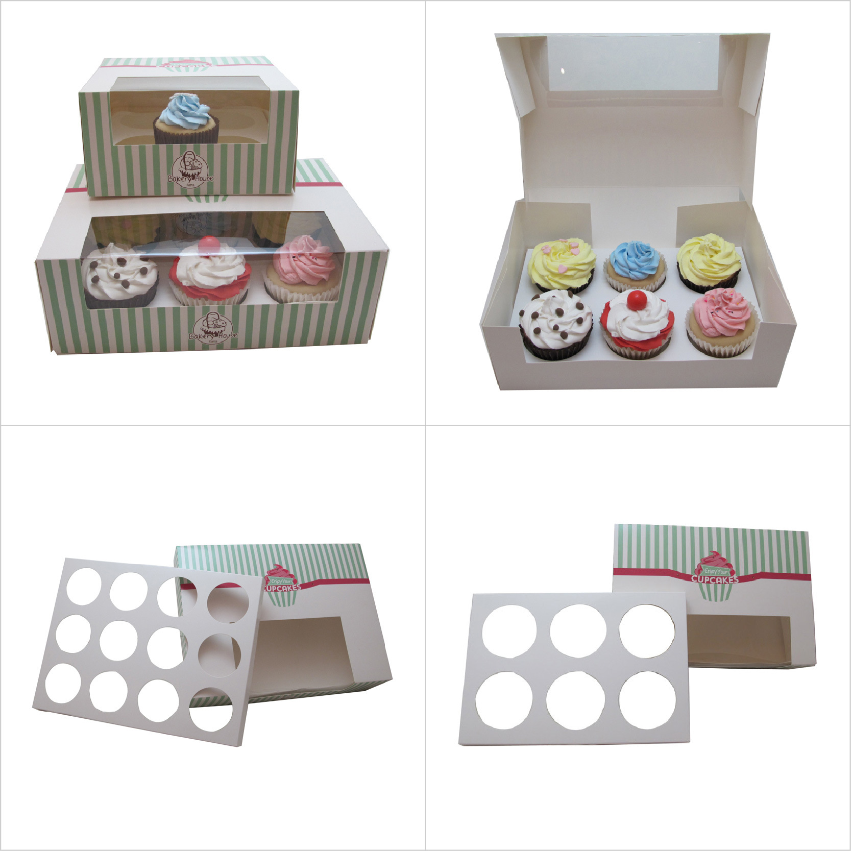 天地盖蛋糕盒 杯子蛋糕 西点 甜品纸盒