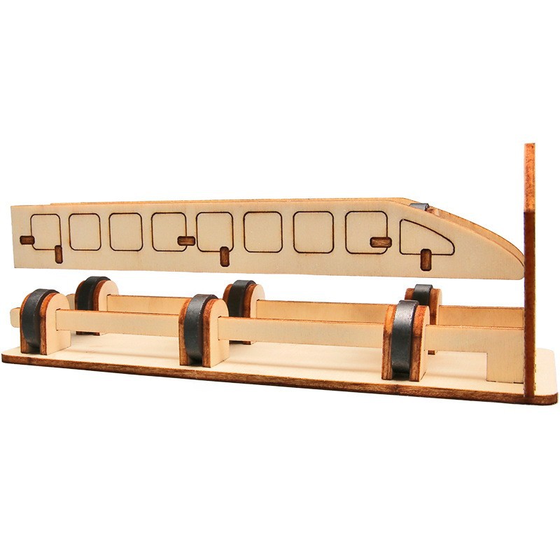 Tecnología pequeña producción suspensión magnética tren de vapor para niños experimento científico equipo traje DIY materiales hechos a mano al por mayor