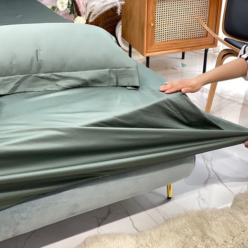 60-count tencel quilt cover and fitted sheet for summer, simple and cool ice silk sheets for sleeping naked on tatami dust cover