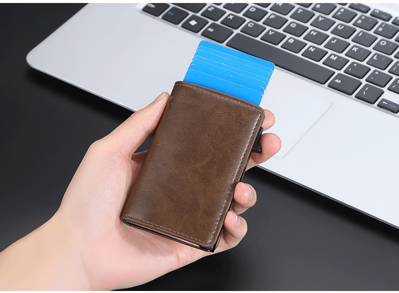 Men's Solid Color Pu Leather Open Card Holders display picture 6