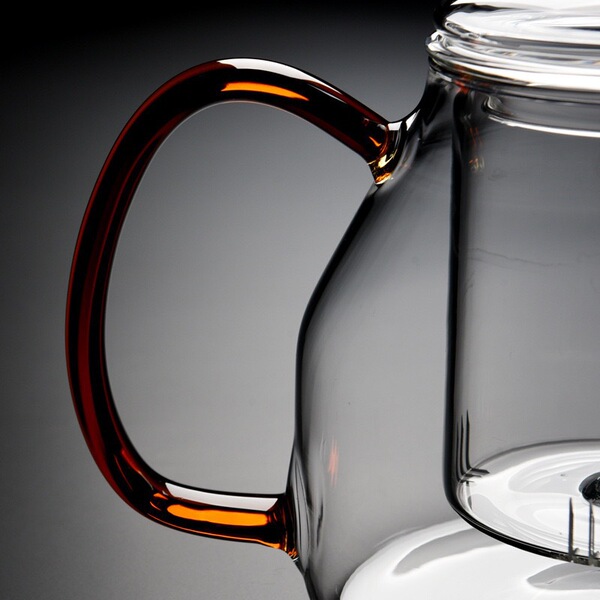 Glass capacious teapot for home use