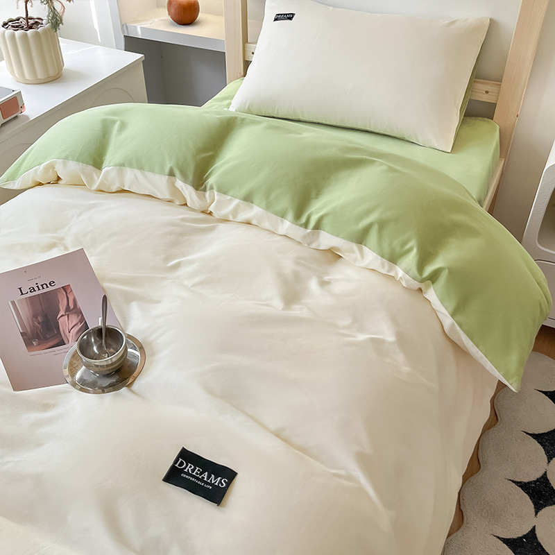 Dormitorio de estudiantes universitarios cama de algodón conjunto de tres piezas un conjunto completo de colchón de algodón sábanas de cama cubierta de seis piezas conjunto