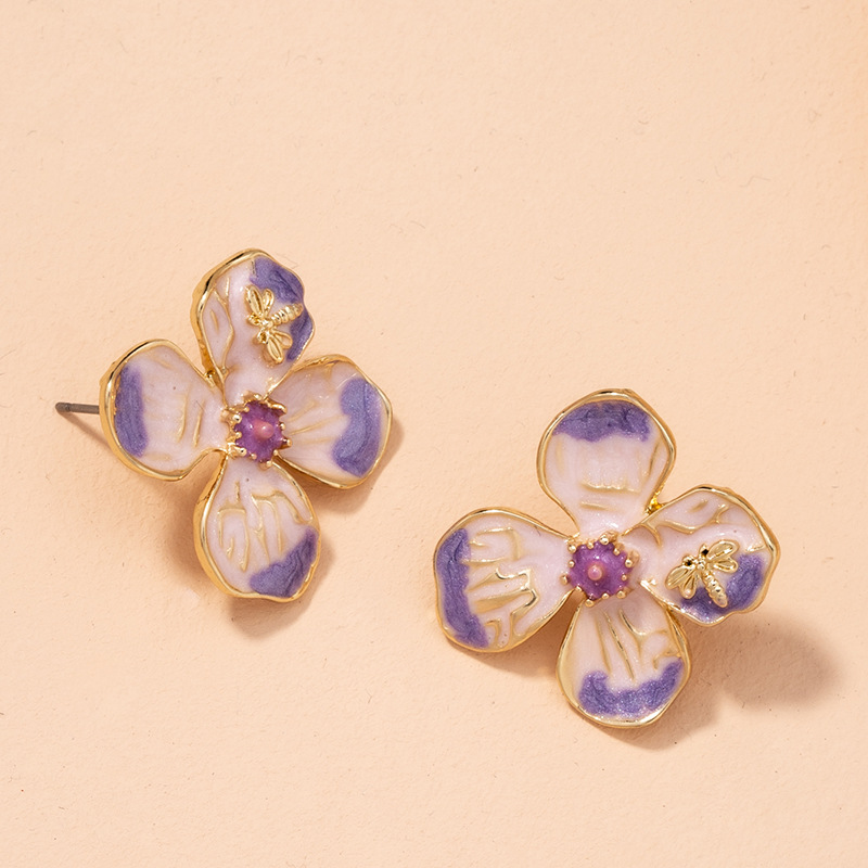 Pendientes Retro Flor Nueva display picture 5