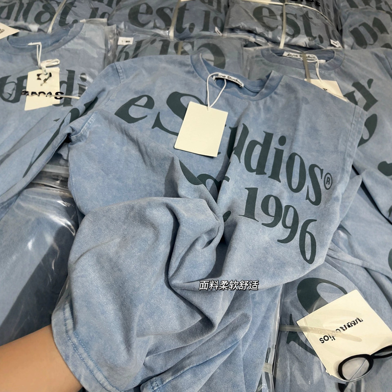 Nanyou Niche Design 26 Spring/Summer New Logo Print Loose Round Neck Vintage Snowflake Long-Sleeve T-Shirt Top Nanyou Niche Design 26 Spring/Summer New Logo Print Loose Round Neck Vintage Snowflake Long-Sleeve T-Shirt Top
