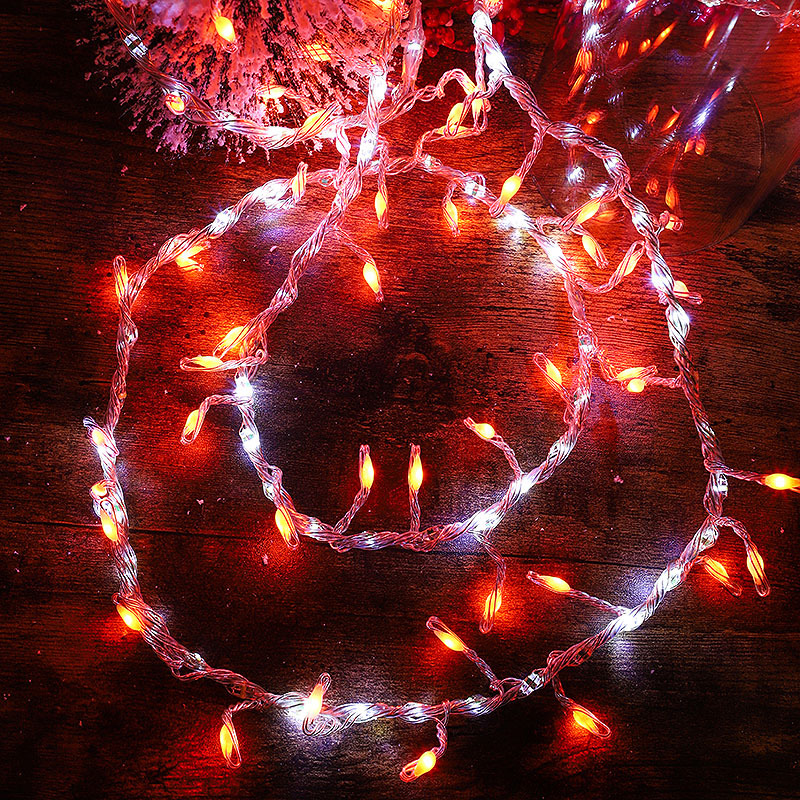 LED cable de cobre decoración de lámpara impermeable lámpara de perlas de color de cadena de lámpara de decoración de Navidad atmósfera de vacaciones decoración de luces de color creativas