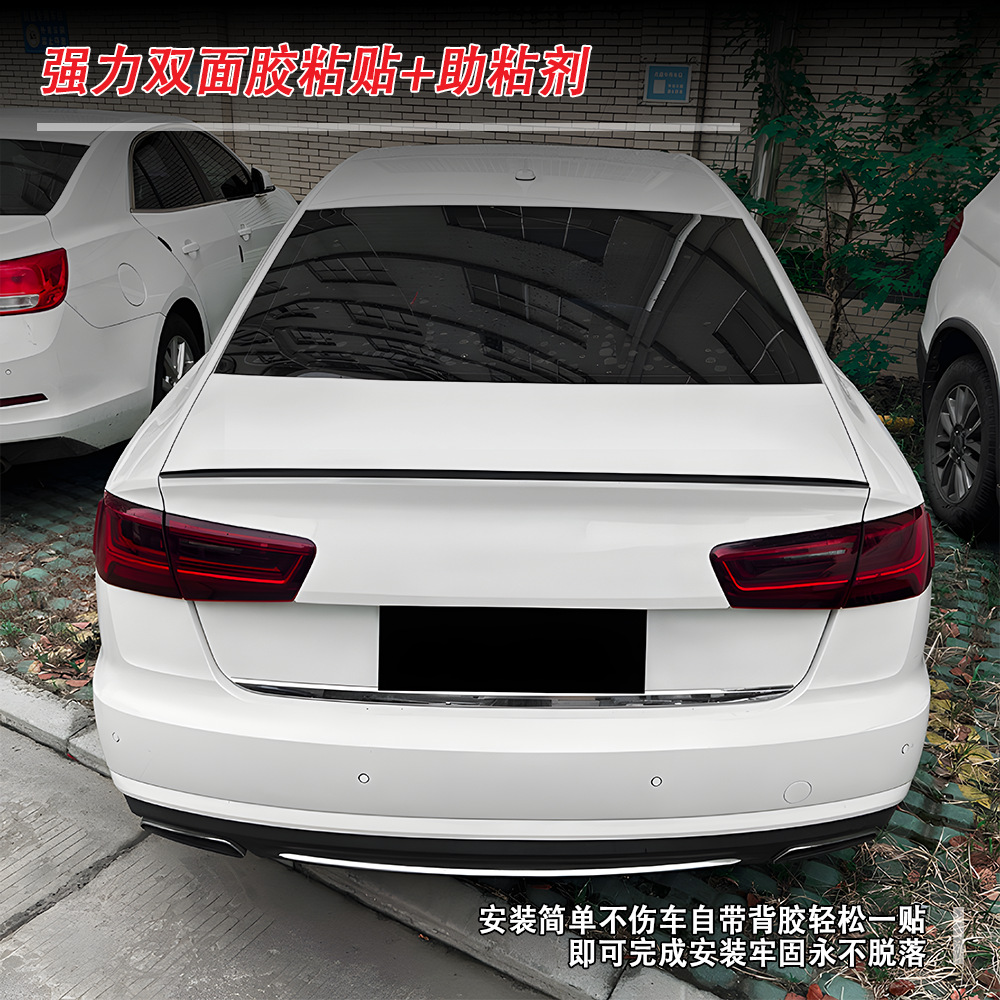 Suitable for Audi A6C7 (12-17) Modified S-Style Rear Wing, Non-Destructive Installation, Blow-Molded Car Modification Parts, Large Quantity, Low Price