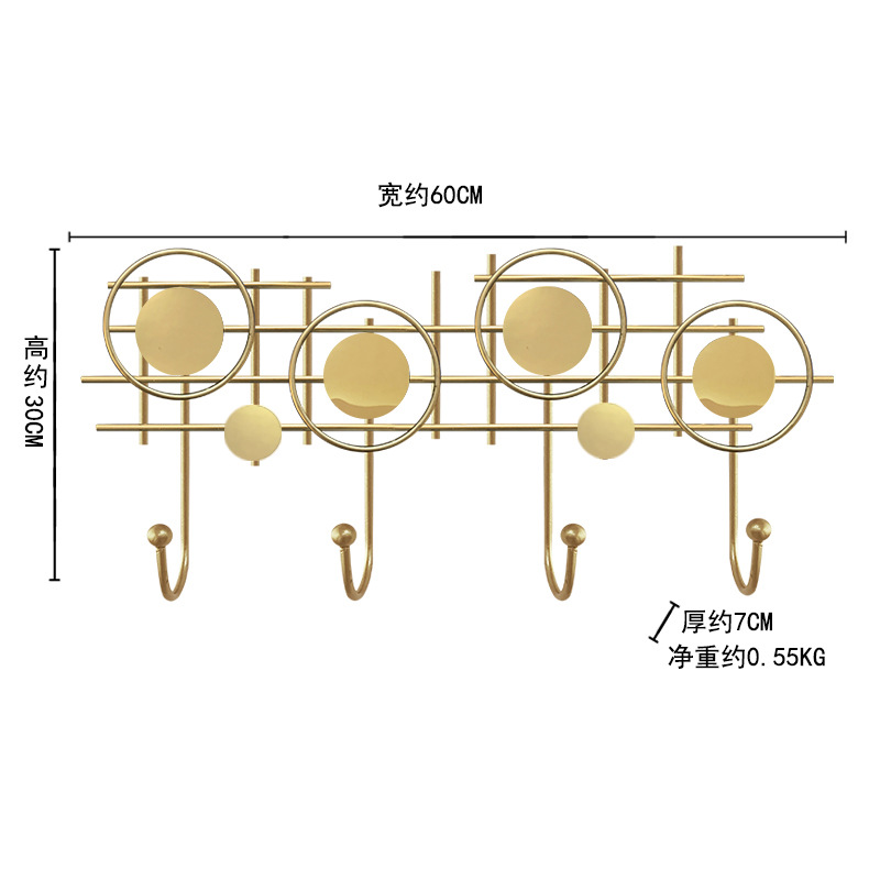 Entrada simple moderna ropa creativa gancho sala de entrada gancho de la capa gancho de metal de moda