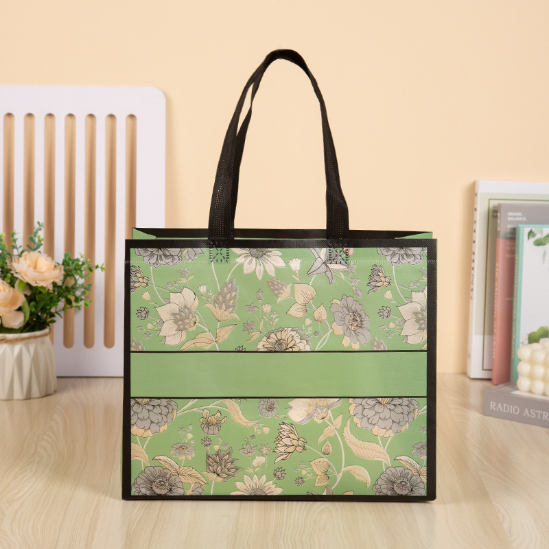 Bolsas no tejidas retro, bolsas de compras portátiles clásicas, bolsas de promoción para llevar, impresión en color, bolsas de embalaje laminadas, lugar de impresión