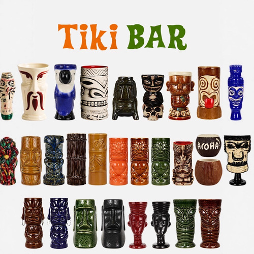 Tiki Bar Personalized Hawaiian Cocktail Mug Creative Ceramic Cup Tiki Zombie Skull Cup Internet Famous
