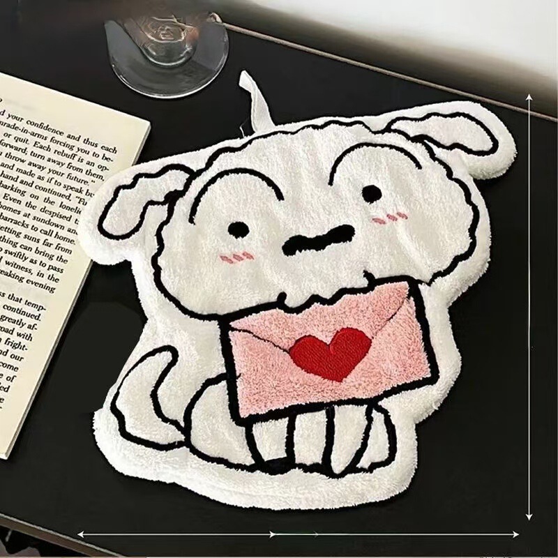 クレヨンしんちゃん 本物のハンドタオル キッチン バスルーム バスルーム ホームタオル かわいい 二層厚みのある吊り下げ雑巾|undefined