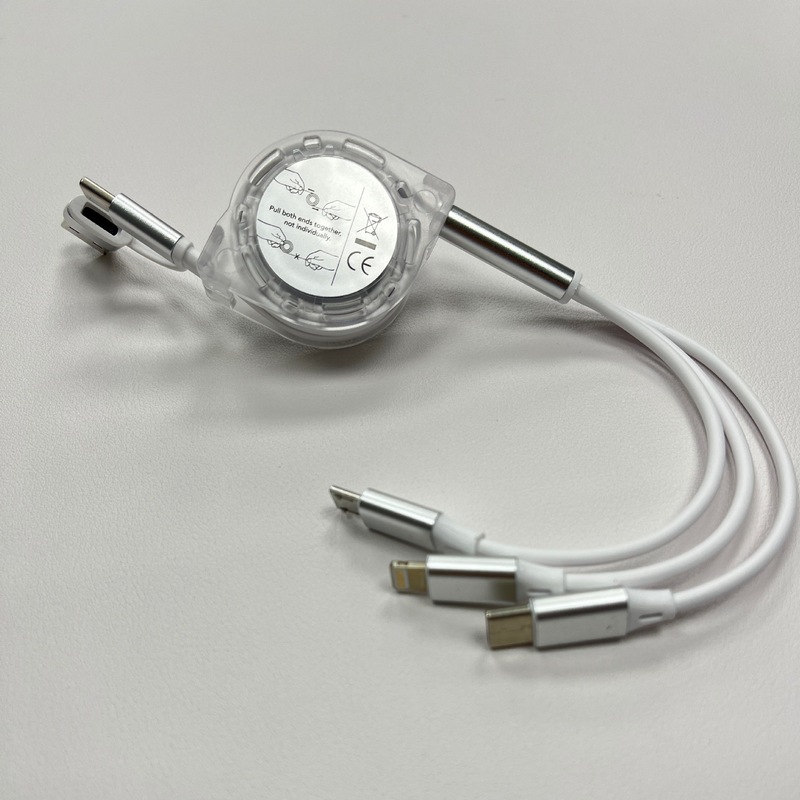 展示会の贈り物5in1二ドラッグ三水晶伸縮可能なデータ線logo携帯車の五合一充電線|undefined