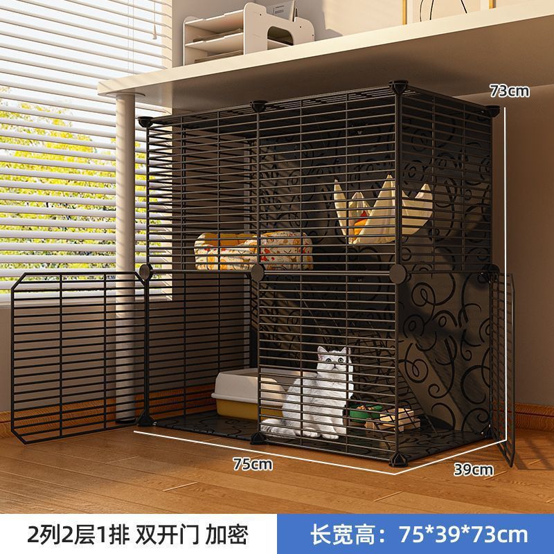 중형 더블 레이어 [75*39*73] 암호화된 검정색 [무료 작은 마우스 장난감]