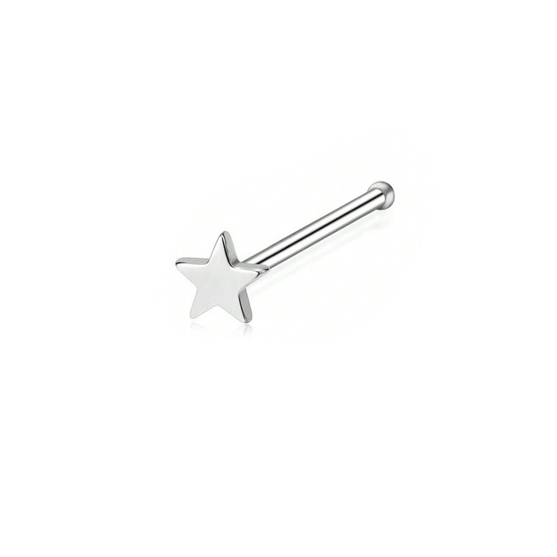 Edelstahl Nasenstecker Mit Herz Und Mond Motiv 20g Piercing_voghion.com