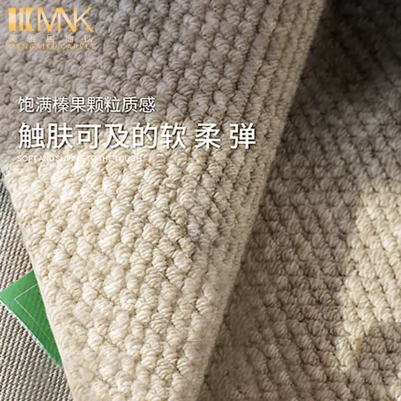 原色羊毛地毯轻奢卧室客厅地毯高级感极简风家用满铺易打理耐脏毯