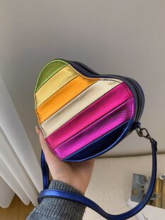 Small brand cute shoulder bag, design rainbow one-shoulder bag