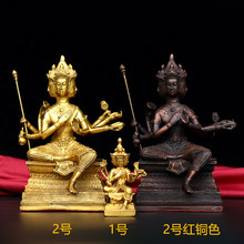 黄铜佛像摆件 铜泰国四面佛 家居办公桌面装饰供奉礼品工艺品批发