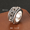 Retro ring hip-hop style for beloved, European style, punk style, silver 925 sample, on index finger