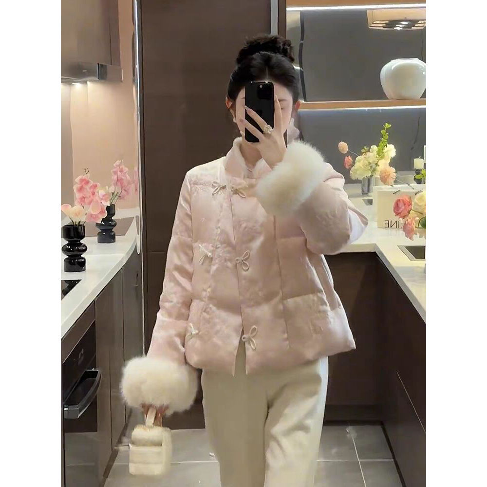 New Chinese Style down Jacket for Women 2025 Winter New Women's Thickened Warm Short Top