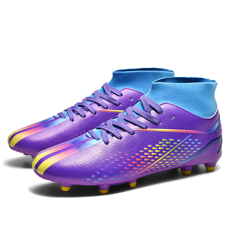 Fußballschuhe Fußballschuhe High-Top-Jugend-Studenten-Wettkampf-Trainingsschuhe Kunstrasen AG-Spikes_voghion.com