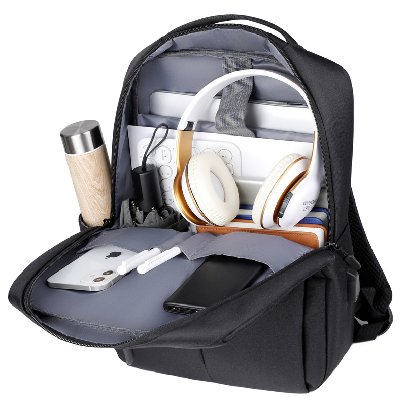 Mochila mochila de computadora de color sólido mochila de gran capacidad de negocios urbana Simple Mochila De Los Hombres al por mayor