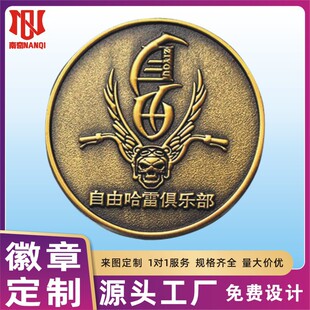 Antique Badge Custom Bronze Bronze Embossed Crafts Commemorative Badge Processing Personalized Stereo Metal Brooch Customization