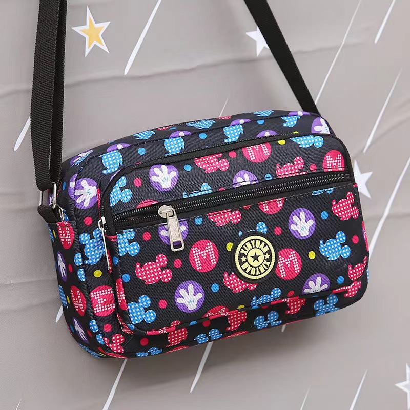 Bolsa de tela de flores bolsa de mensajero de las mujeres nueva bolsa de Madre de gran capacidad bolsa de hombro individual de mediana edad y ancianos bolsa de tela Oxford bolsa