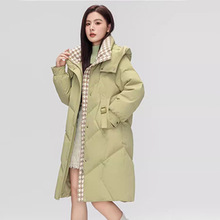2025冬装羽绒服女品牌中长款气质减龄洋气外套保暖连帽羽绒大衣潮