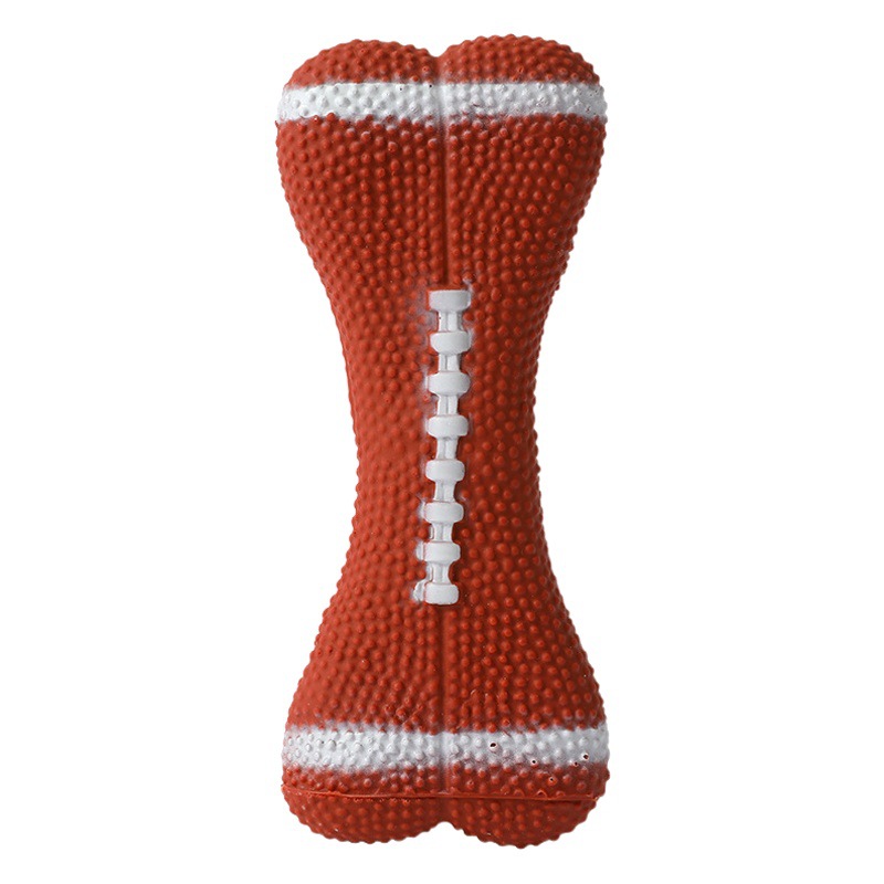 Suministro directo de fábrica en stock nuevo vinilo sonido deportes bola hueso perro de juguete perro entrenamiento mascota juguete al por mayor