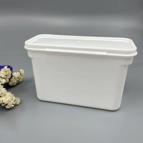 Laundry bead packaging storage box Fragrance bead plastic milky white lidded PP storage box Large quantity and good price