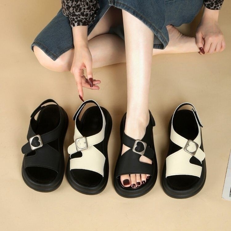 Thick-Soled Sandals 2026 Summer New Style Fashionable Comfortable Super Soft Casual Women's Shoes That Go Well with Skirts, Nice and Affordable Thick-Soled Sandals 2026 Summer New Style Fashionable Comfortable Super Soft Casual Women's Shoes That Go Well with Skirts, Nice and Affordable