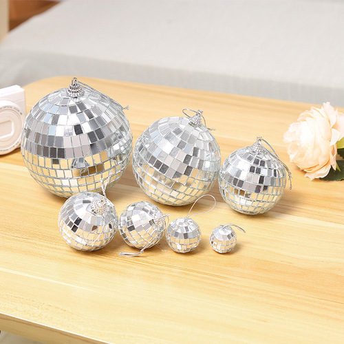 Disco mirror reflective ball 2cm-80cm bar wedding disco cake decoration ball Christmas ball decoration