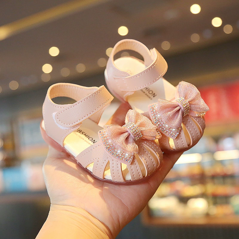Summer cartoon children's sandals, shoe bag, shoes with bow, season 2021, soft sole