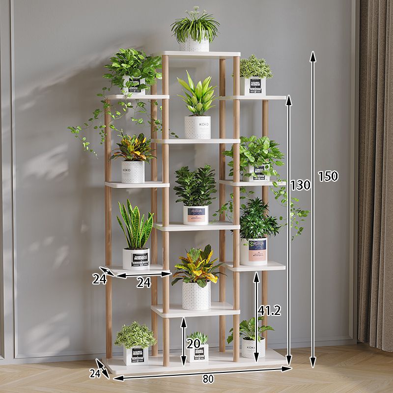 無垢材バルコニー多層植木鉢収納ラックライト高級フラワーラックリビングルーム床置き屋内ポトス植物ディスプレイラック|undefined