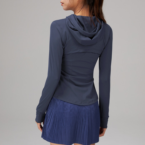 Lulu Yoga Hooded Sweatshirt Def*ne Jacket, Double-Sided Fleece Slim Fitness Breathable Women's Exercise Jacket