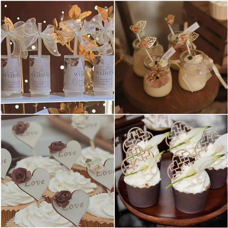 Brown Wedding Dessert Table Maillard Color Milk Coffee Tea Break Brown Dessert Table Cake Decoration